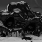 Black mucus discharge indicating possible underlying health concerns.